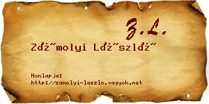 Zámolyi László névjegykártya