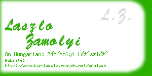 laszlo zamolyi business card